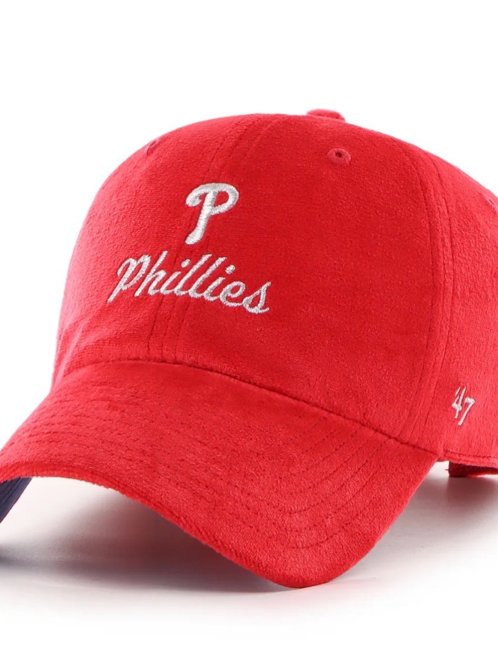 '47 Phillies Red Baseball hat with Script writing